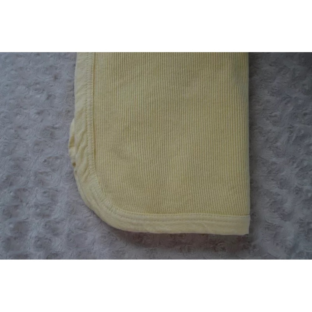 Northpoint Baby Yellow Thermal Blanket Waffle Weave Security Lovey 100% Cotton